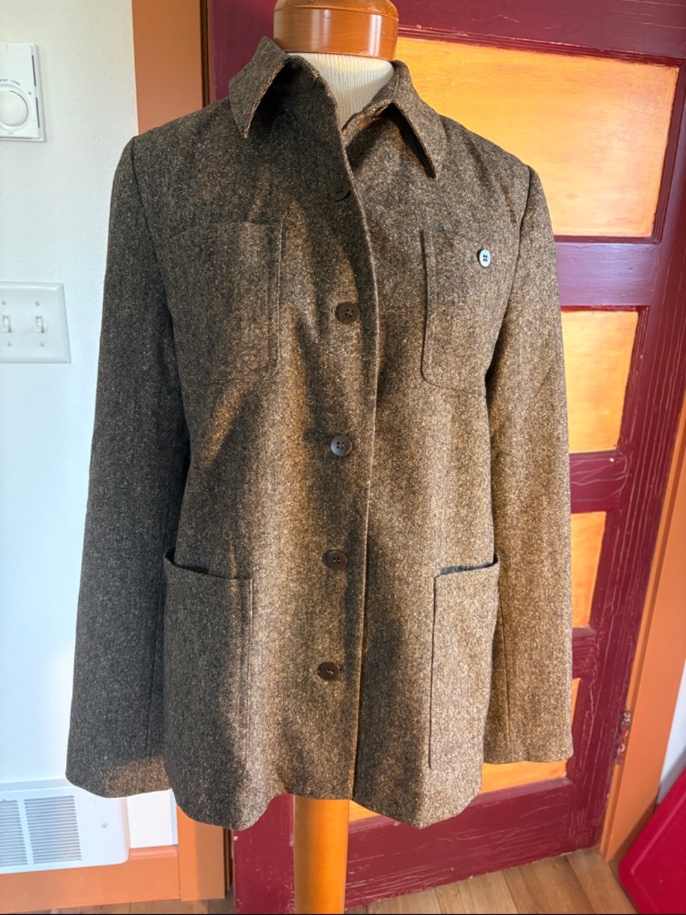 Isda and Co.Brown Wool Blend Button Jacket
